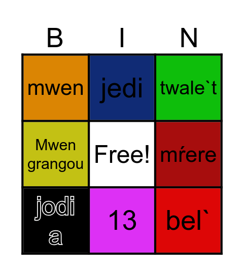 Let`s see Bingo Card