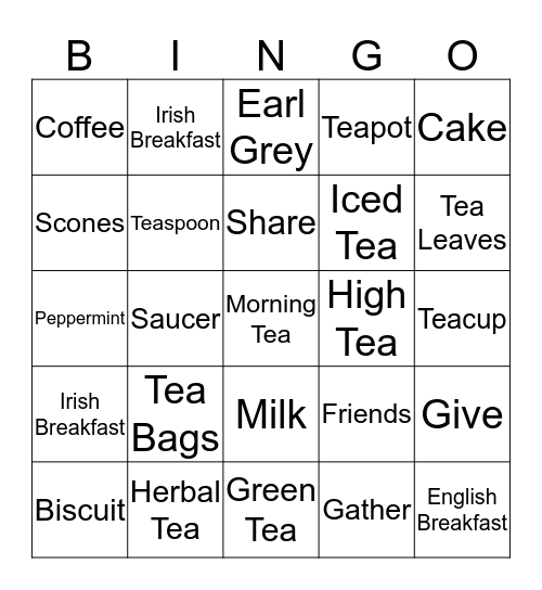 Prossy's Biggest Morning Tea Bingo Card