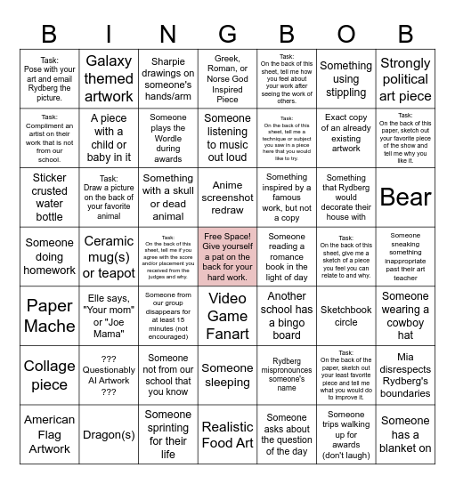 M8 Show Bingbob Bingo Card