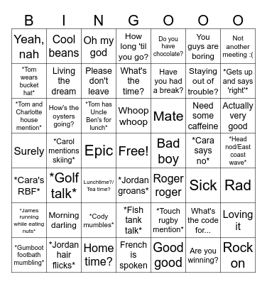 Aquaculture Tech Bingo Card