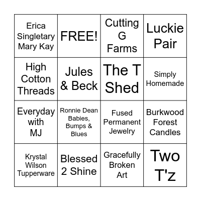 Spring Soiree at The T'z Bingo Card