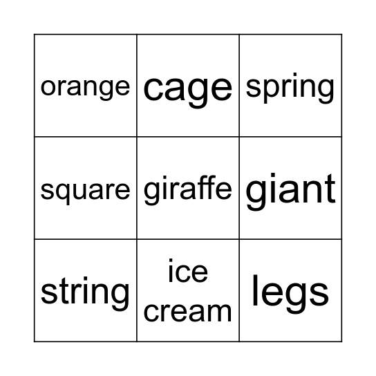 Phonics 4 - Unit 7&8 Bingo Card