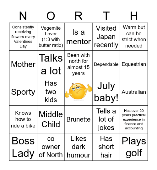 Sarah Bingo Card