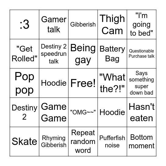 Rosie Bingo Card