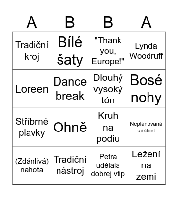 ESCapádí Bingo 2024 Bingo Card