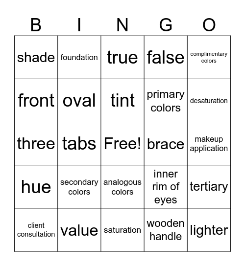 Ch. 12 Bingo Card