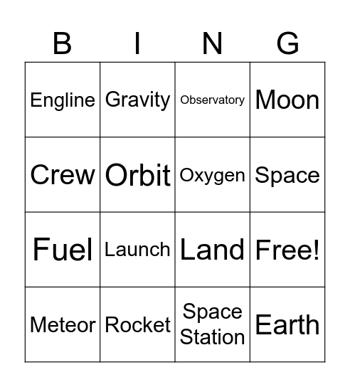 Unit 8 Bingo Card