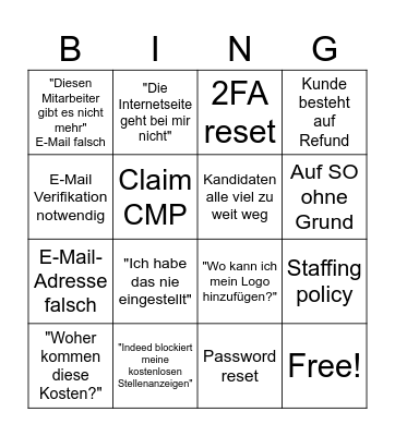 DACH Bingo Card