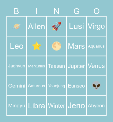 AST98EUNSEO Bingo Card