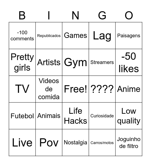 Tikoteko Bingo Card