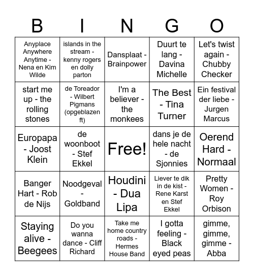 Van Houten Familiedag 2024 Bingo Card