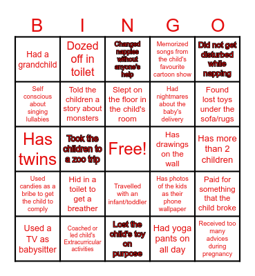 Guardians Day Bingo Card