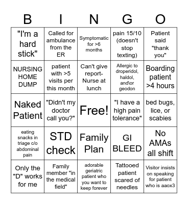 ED BINGO Card