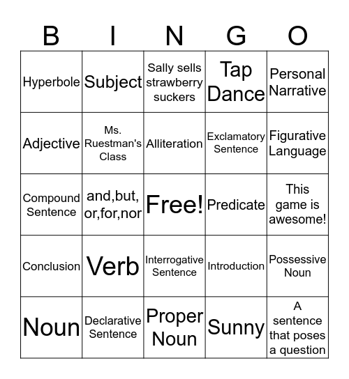 simple-sentence-bingo-bingo-card