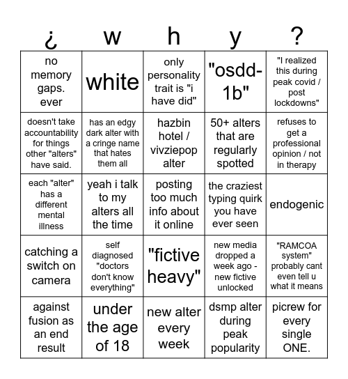 did faker bingo Card