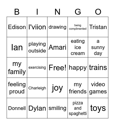 Happy Bingo Card