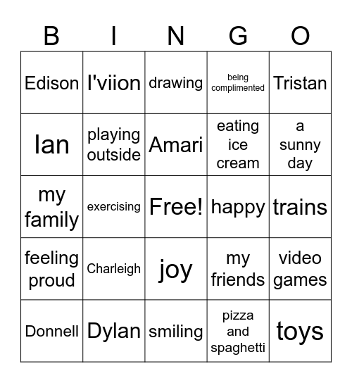 Happy Bingo Card