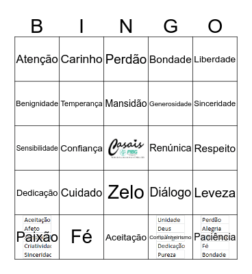Somos um Time Bingo Card