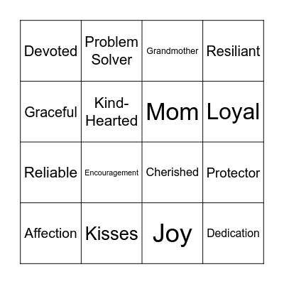 MOTHER'S DAY BINGO Card