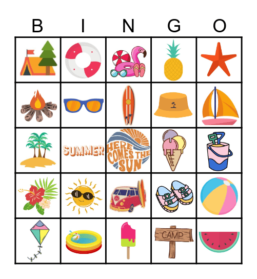 Kick Off to Summer BINGO Card