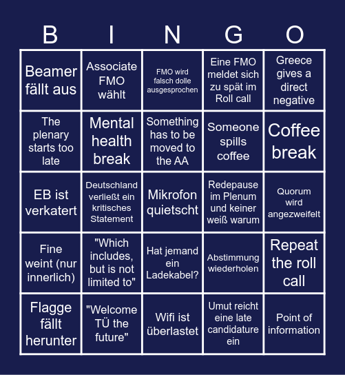 EMSA SA Bingo Card