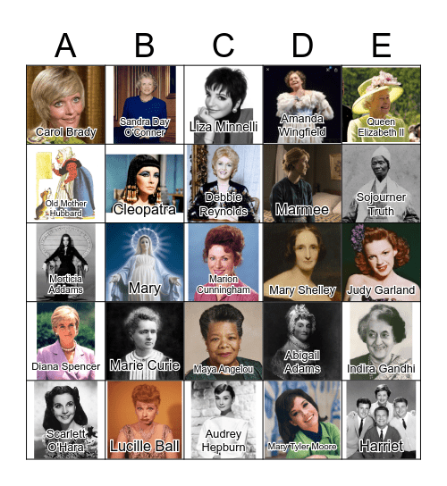 Mother's Day Trivia Bingo Card