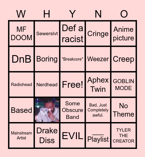 Playlist Bingo Card