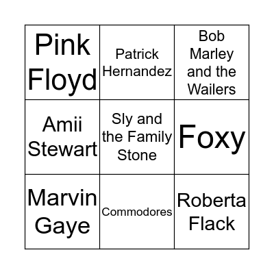 HARD ROCK BNGO Bingo Card