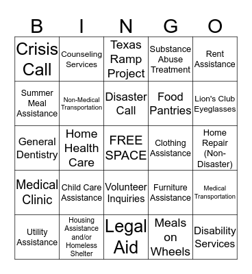 Follow-Up Bingo Card