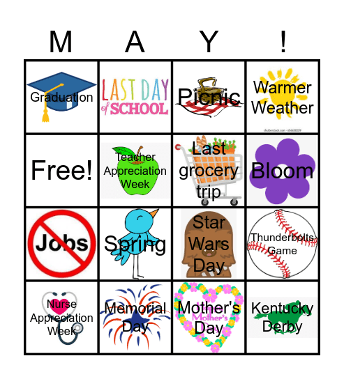 May Bingo Card