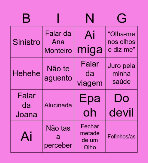 Marina Bingo Card