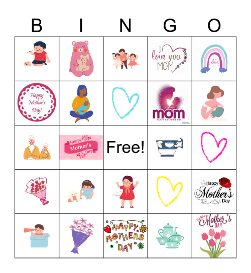 Mothers Day Bingo Card