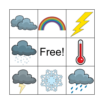 Weather Bingo Card