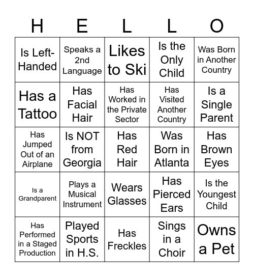 Fulton County Board of Health Bingo Card