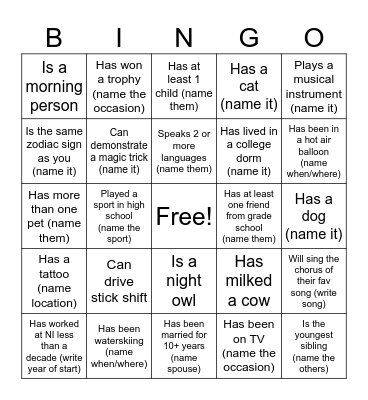 NI Team Retreat 2024 Bingo Card