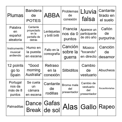 Euro-Bingo 2024 Bingo Card