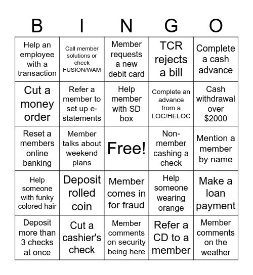 MSC BINGO PT.2 Bingo Card