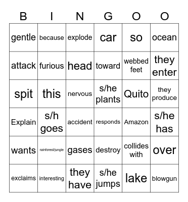 Loteria Capibara Bingo Card