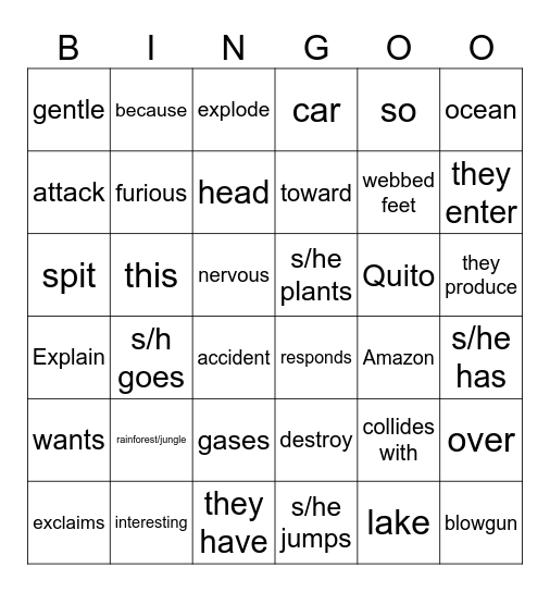 Loteria Capibara Bingo Card