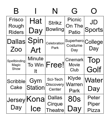 Xplor BINGO  Bingo Card