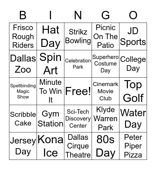 Xplor BINGO  Bingo Card