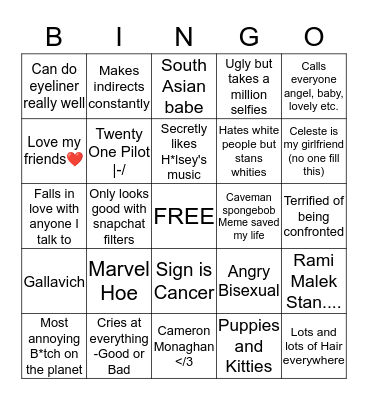@rawmemalek BINGO! Bingo Card