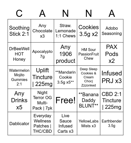 BR Eastie Weekend BINGO Card