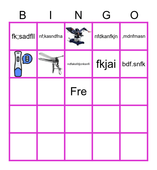 gynecology & obstetric BINGO Card