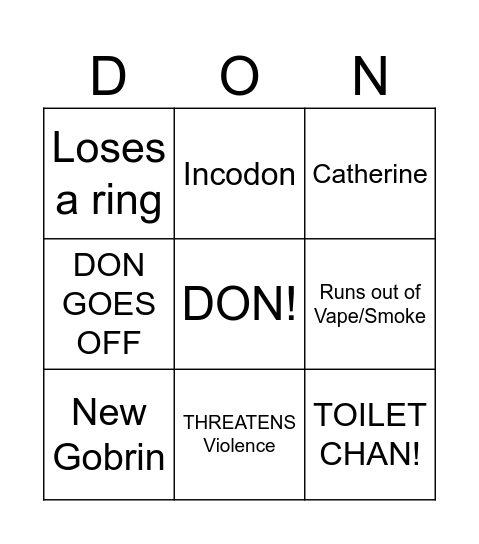 Don Bingo Card