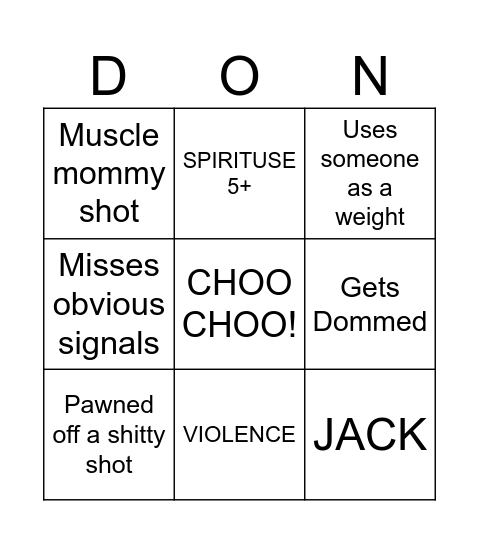 Merrell Bingo Card