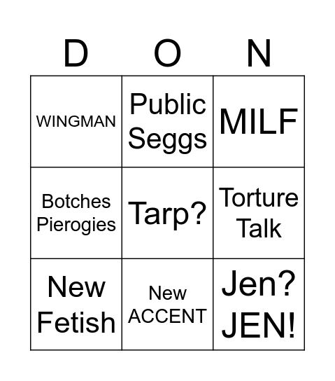 Conner Bingo Card