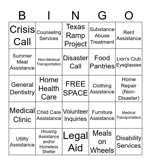 Follow-Up Bingo Card