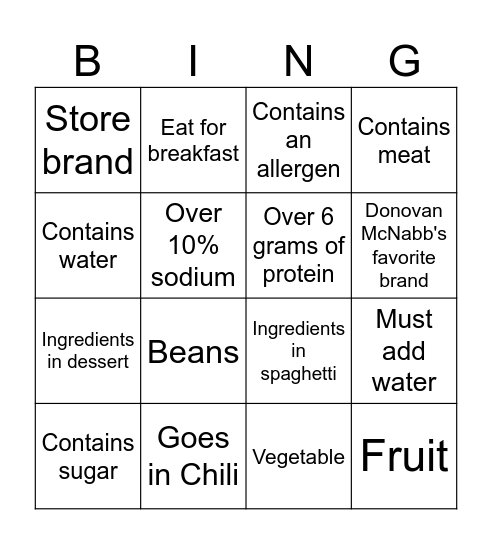 Can-pion Bingo! Bingo Card