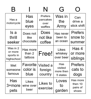 National Fun at Work Day Bingo Card